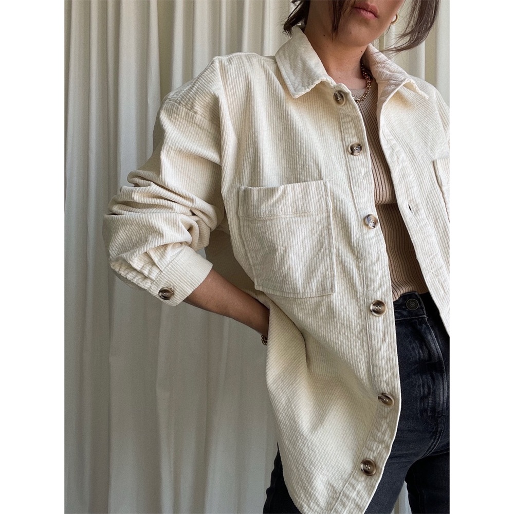 GALA CORDUROY SHIRT — In Ivory - Picture 2 of 8